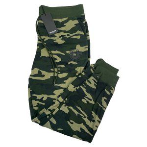 True Religion Camo Joggers Horseshoe Men's Fleece Lined Athletic Pants New
